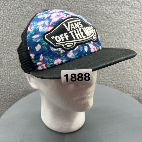 Vans Off The Wall Floral Skateboard Unisex Trucker Ball Cap Hat Snapback - Picture 7 of 7